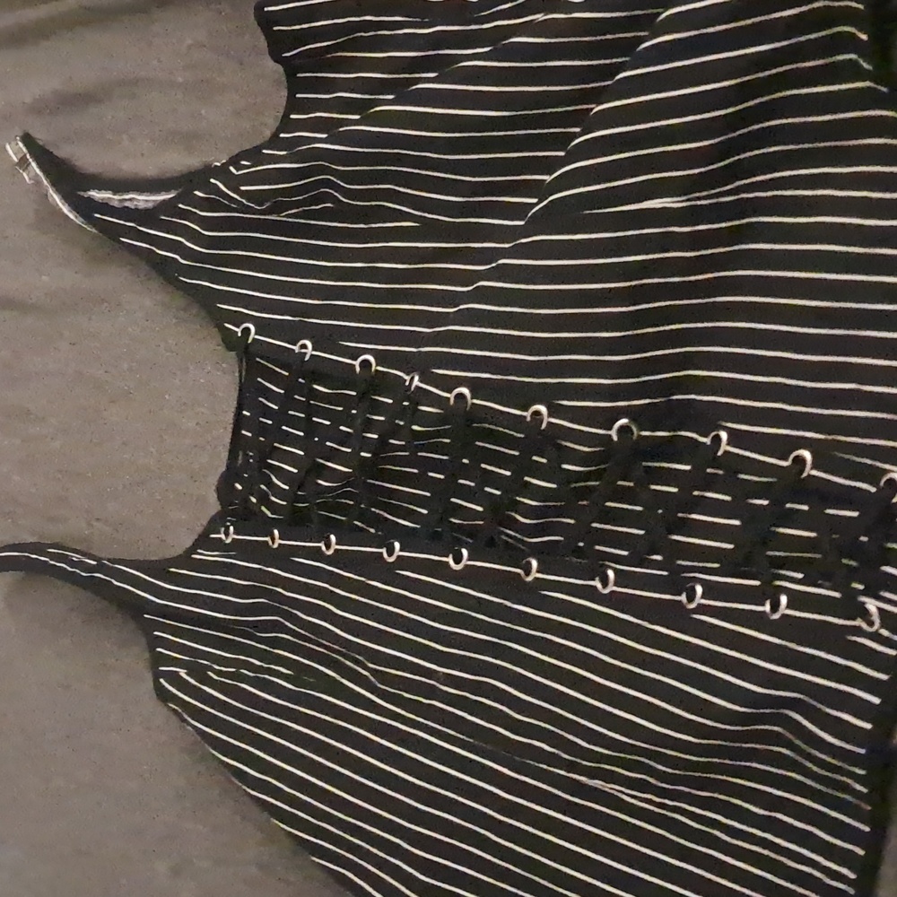 Hot topic pinstripe corset top